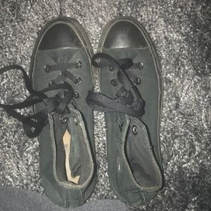 All black high top converse